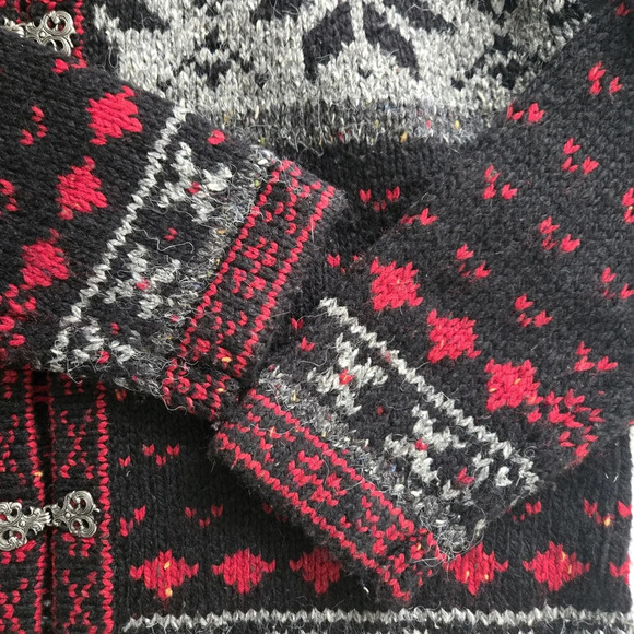 Croft & Barrow Fair Isle Nordic Snowflakes Cardigan Sweater Vintage Medium - Picture 3 of 9